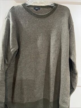 Rails Men's Olive Crewneck Textured Knit Sweater